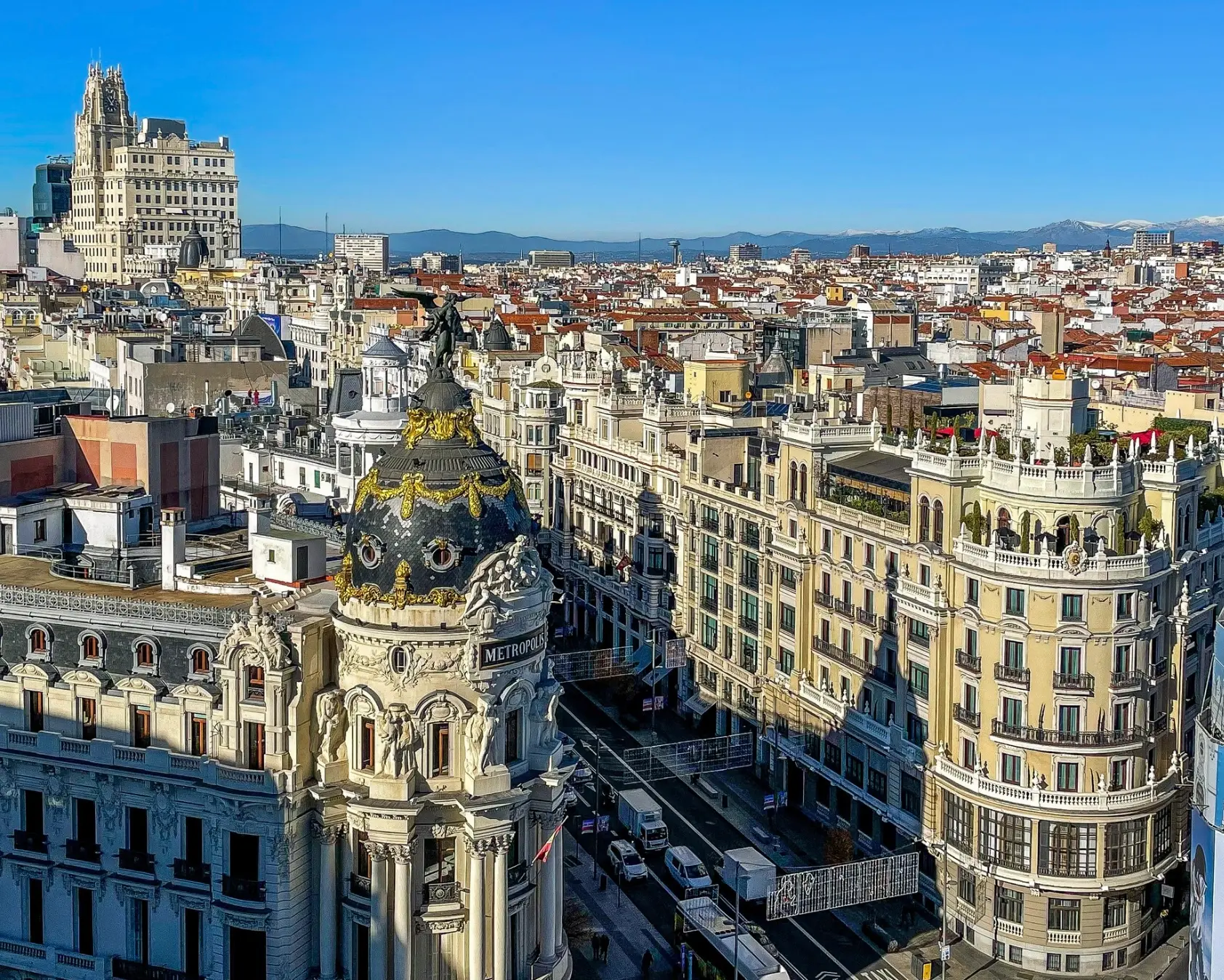 Madrid, vue sur la Gran Vía