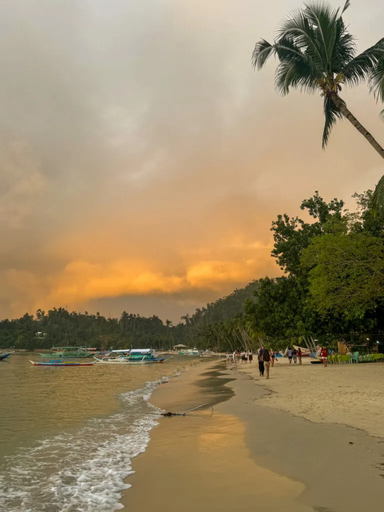 Sunset Port Barton San Vicente