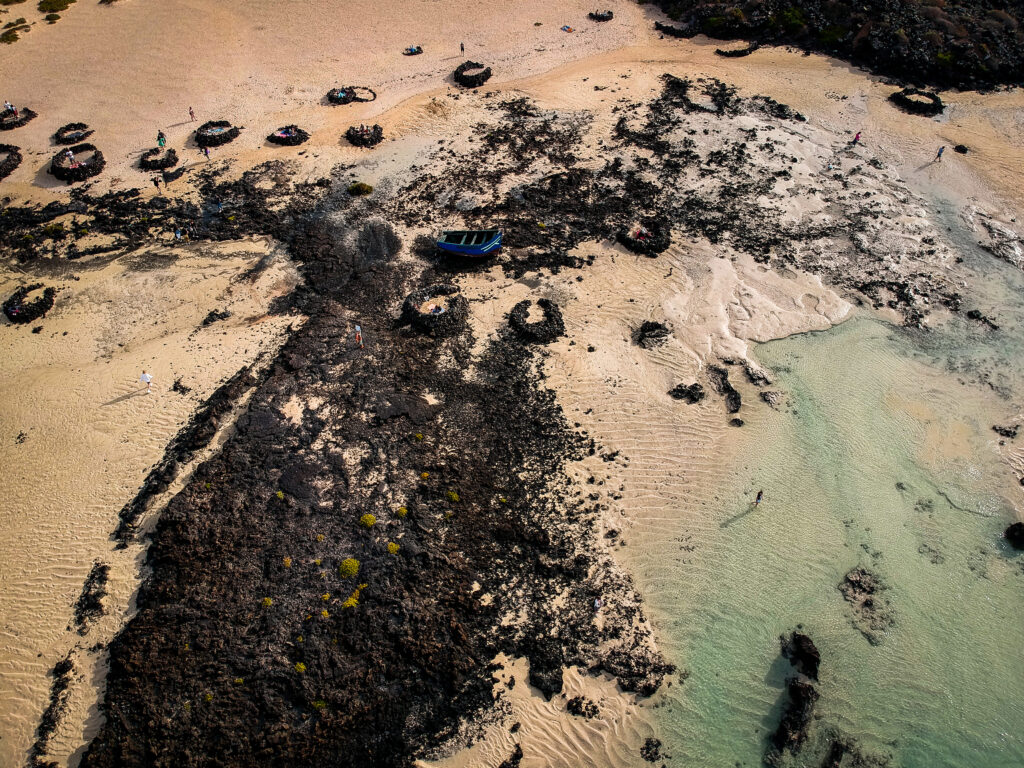 Playa Caleton Blanco drone Lanzarote