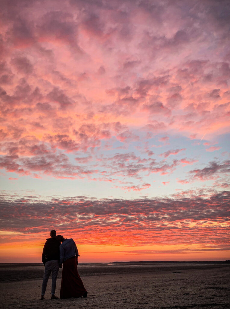 Coucher de soleil en amoureuses au Crotoy