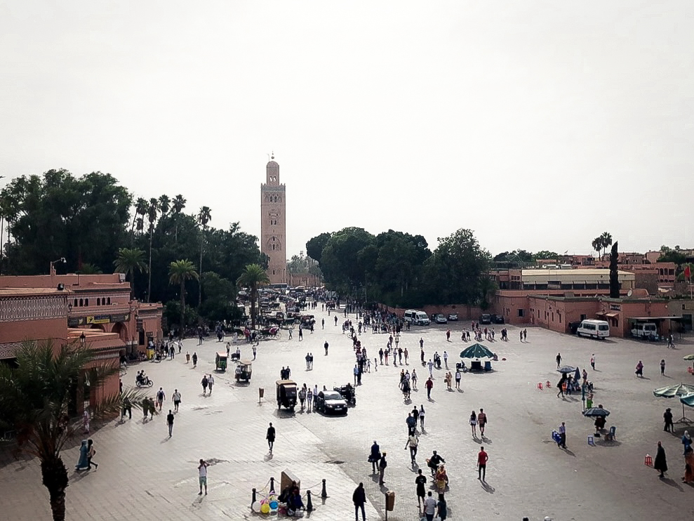 Place Jemma El-Fna jour Marrakech