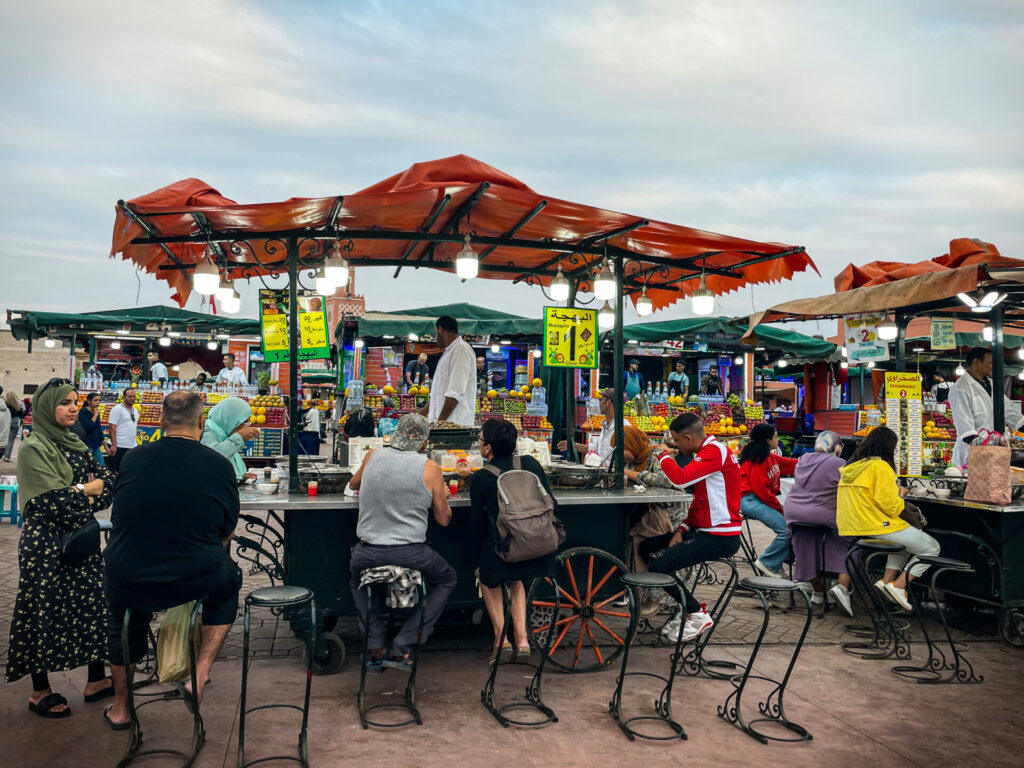 Stands Place Jemaa El-Fna