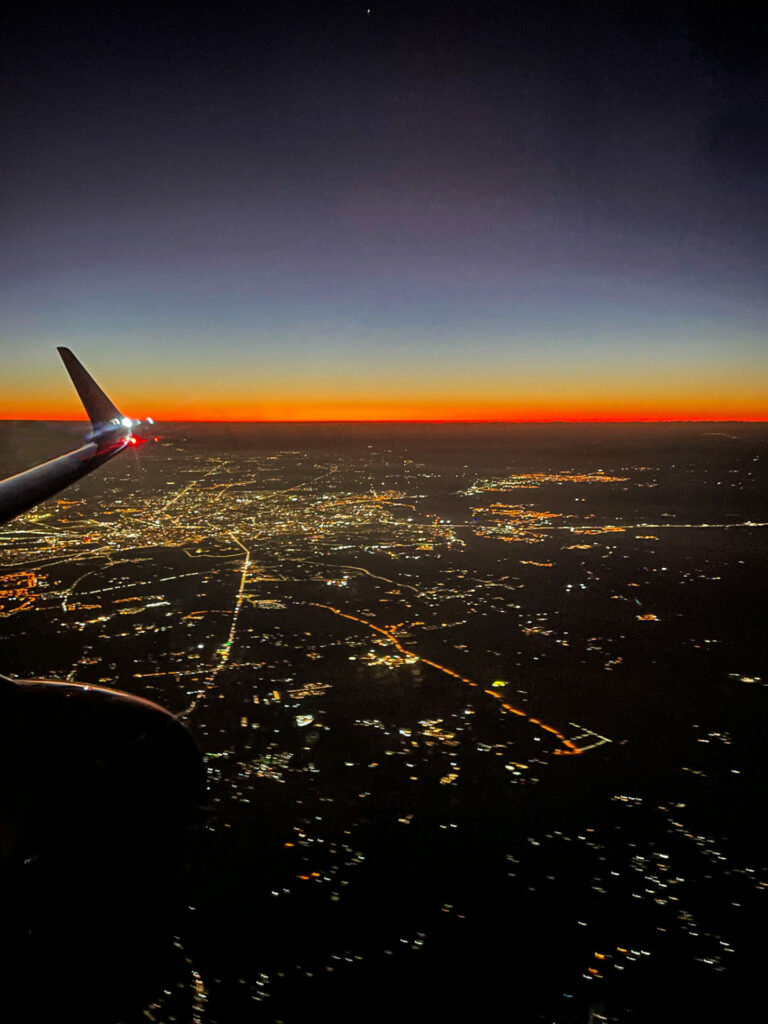 Vue du ciel nuit Marrakech