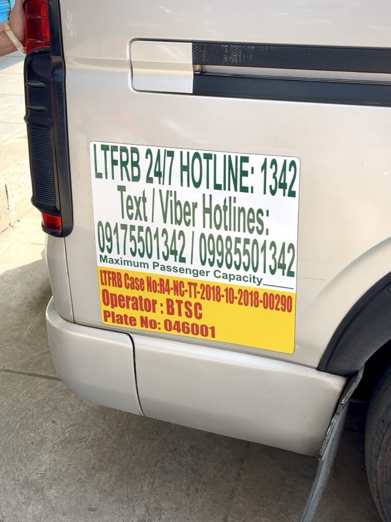 Contact Bloomfield Transport Van Puerto Princesa